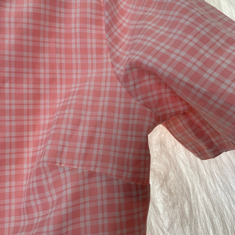 Romwe Plaid crop top pink S - Picture 6 of 11